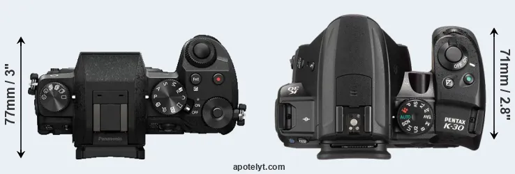 Compare G7 versus K-30 top