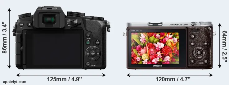 Comparison G7 or NX500 rear