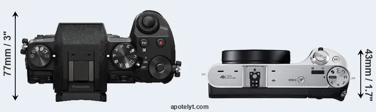 Compare G7 versus NX500 top