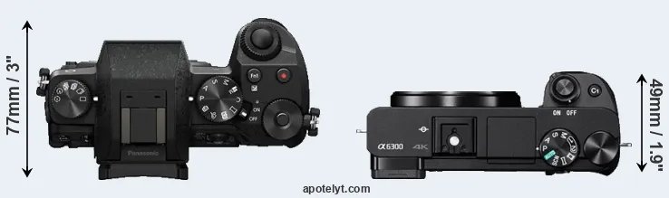 Compare G7 versus A6300 top