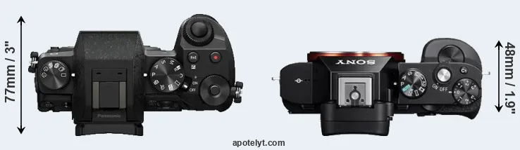 Compare G7 versus A7R top