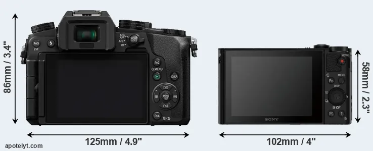 Comparison G7 or HX90V rear