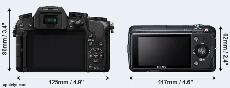 Comparison G7 or NEX-3 rear