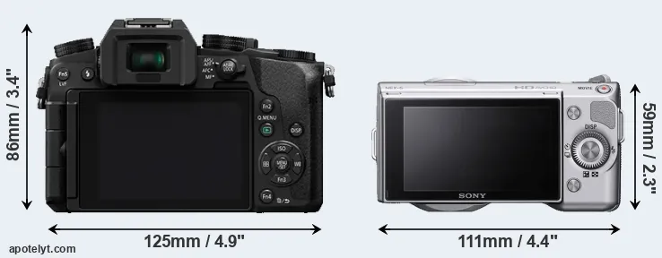 Comparison G7 or NEX-5 rear