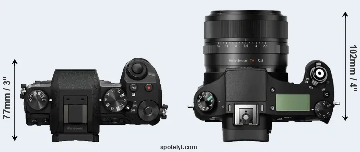 Compare G7 versus RX10 top