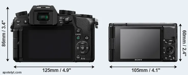 Comparison G7 or ZV-1 rear