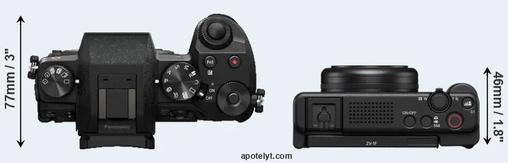 Compare G7 versus ZV-1F top