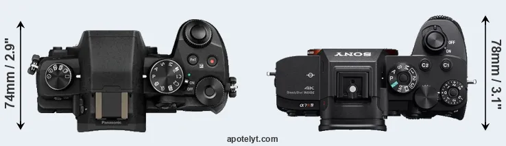 Compare G80 versus A7R IV top