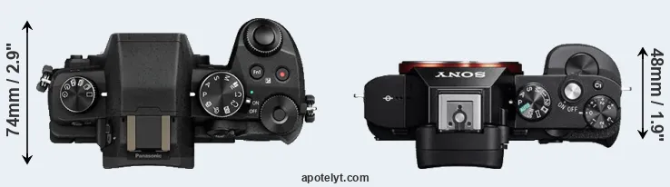 Compare G80 versus A7R top