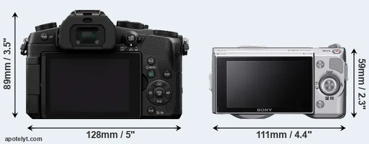 Comparison G80 or NEX-5 rear
