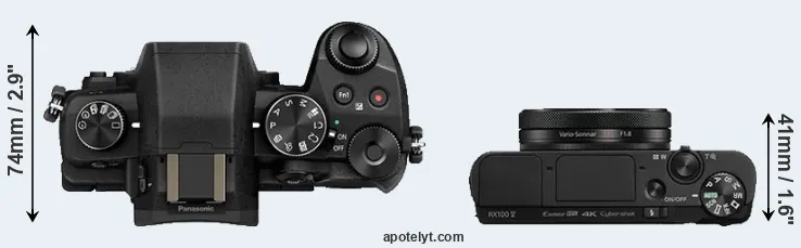 Compare G80 versus RX100 V top