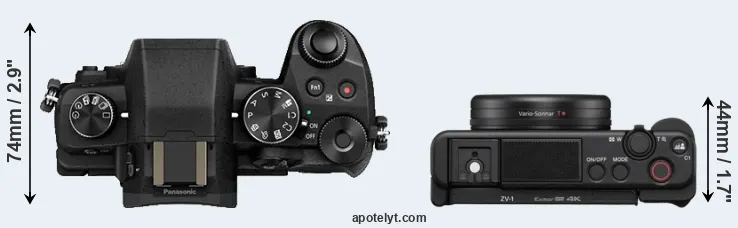 Compare G80 versus ZV-1 top