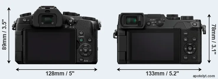 Comparison G85 or GX8 rear
