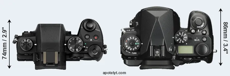 Compare G85 versus K-1 II top