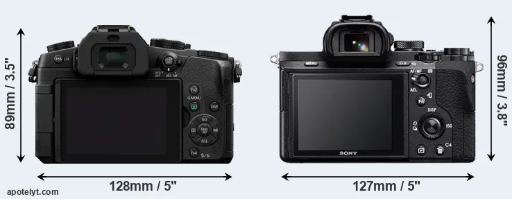 Comparison G85 or A7 II rear