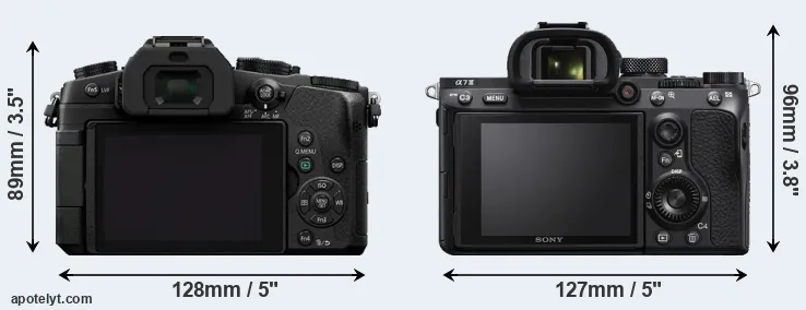 Comparison G85 or A7 III rear