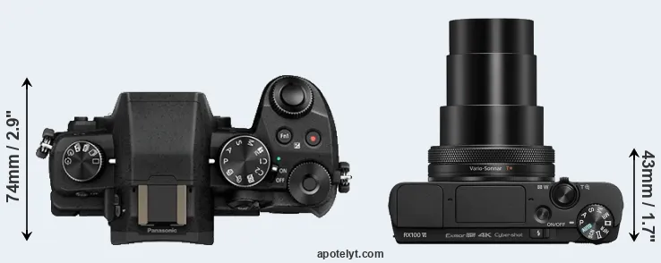 Compare G85 versus RX100 VI top