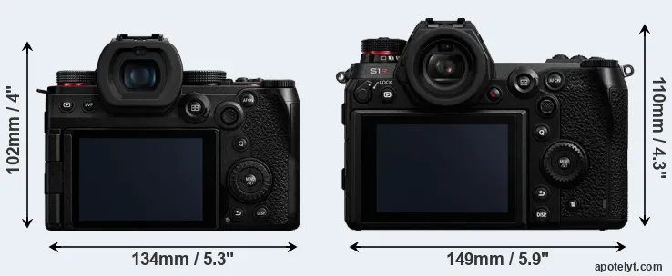 Comparison G9 II or S1R rear