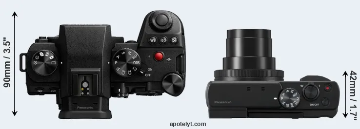 Compare G9 II versus TZ95 top