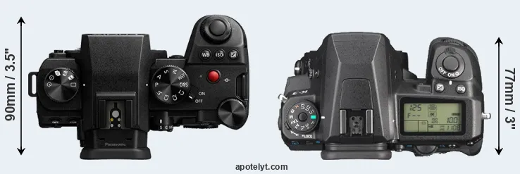 Compare G9 II versus K-3 top