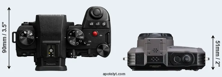 Compare G9 II versus WG-1000 top