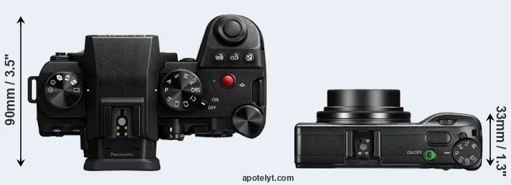 Compare G9 II versus GR III top
