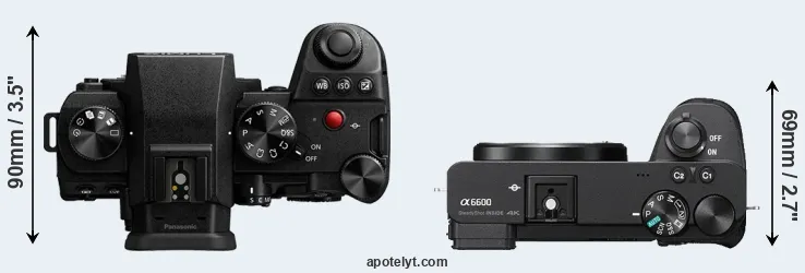 Compare G9 II versus A6600 top