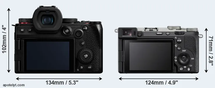 Comparison G9 II or A7C R rear