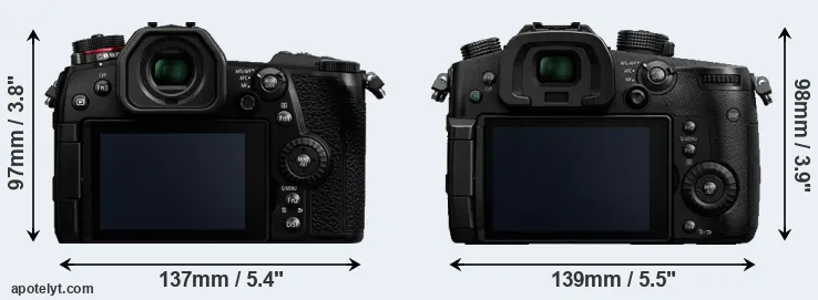 Comparison G9 or GH5 rear