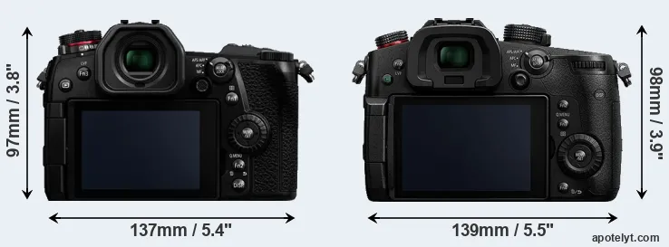 Comparison G9 or GH5s rear