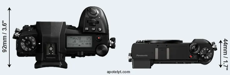 Compare G9 versus GX85 top