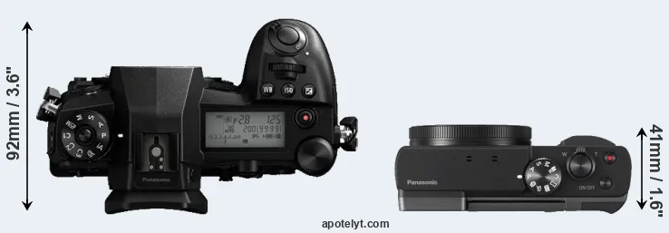 Compare G9 versus TZ90 top