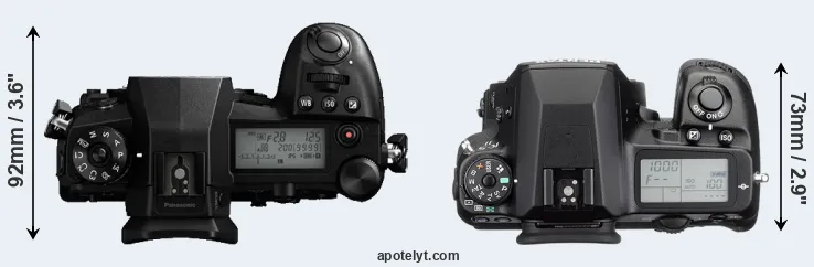 Compare G9 versus K-5 II top