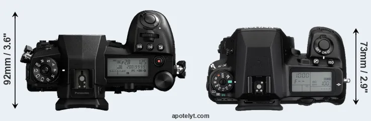 Compare G9 versus K-5 top