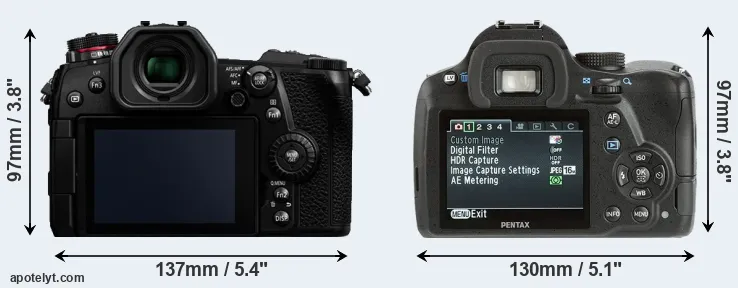 Comparison G9 or K-500 rear