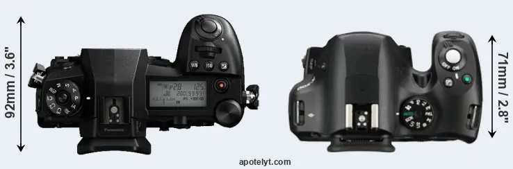 Compare G9 versus K-500 top