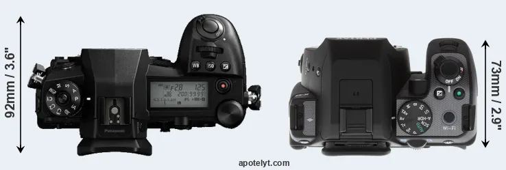 Compare G9 versus K-S2 top