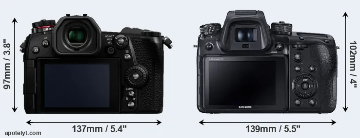 Comparison G9 or NX1 rear