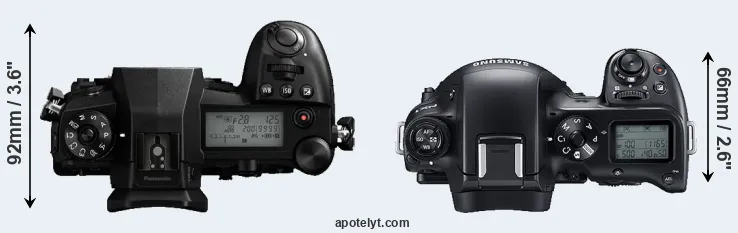 Compare G9 versus NX1 top