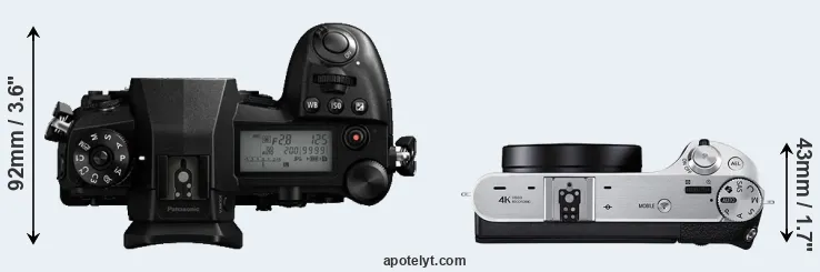 Compare G9 versus NX500 top