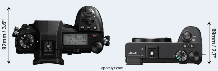 Compare G9 versus A6600 top