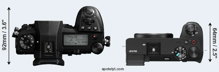 Compare G9 versus A6700 top