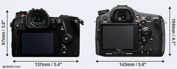 Comparison G9 or A77 II rear