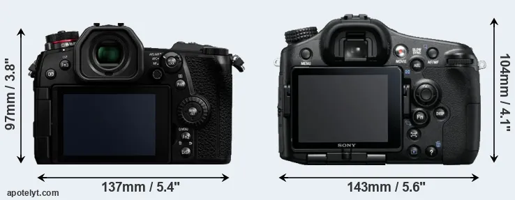 Comparison G9 or A77 rear