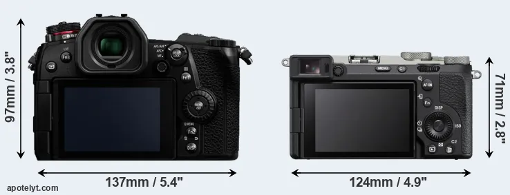 Comparison G9 or A7C II rear