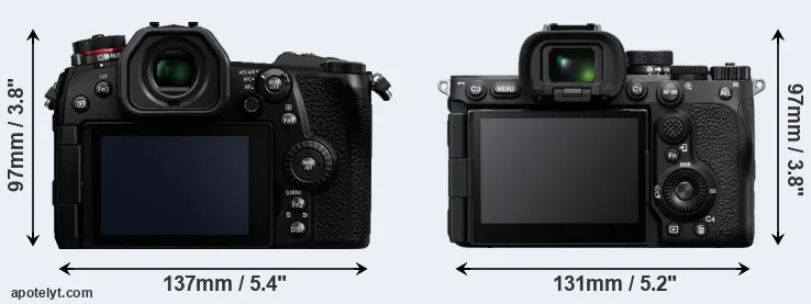 Comparison G9 or A7R V rear