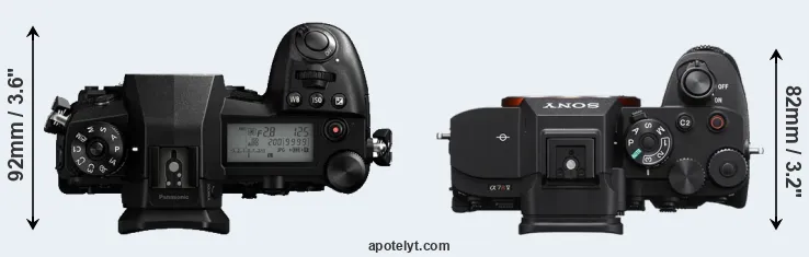 Compare G9 versus A7R V top