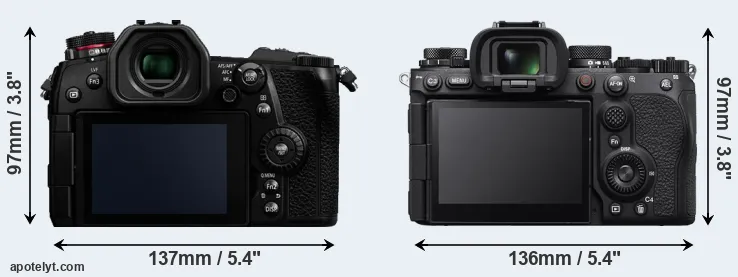 Comparison G9 or A9 III rear