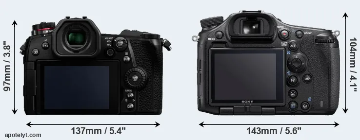 Comparison G9 or A99 II rear