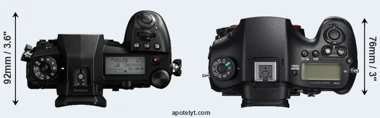 Compare G9 versus A99 II top